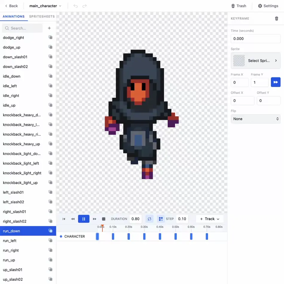 Animator preview